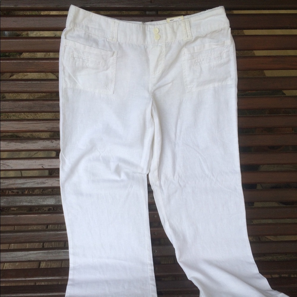 Linen White Pants